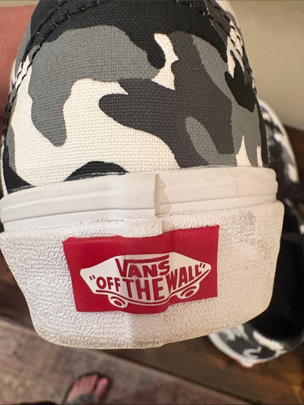 Vans Camo Black, White & Gray Low-Top Sneakers- Women’s 8.5 - Picture 3 of 10